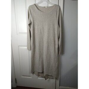 Moth Anthropologie Cross Back Midi Sweater Dress Gray Woman M Pockets Casual